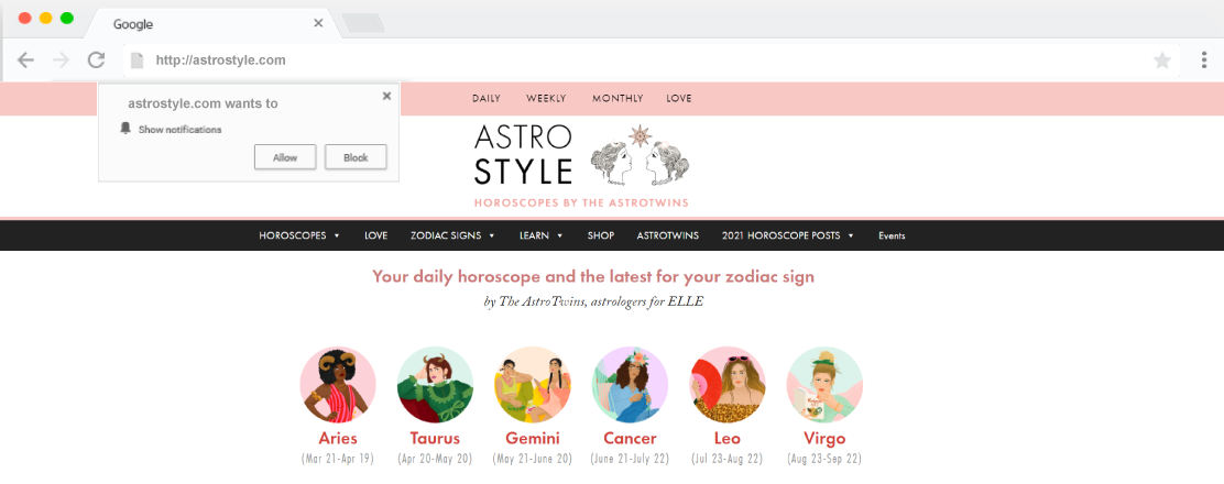 How AstroStyle Engages Their Readers With A Fully-Managed Web Push Strategy