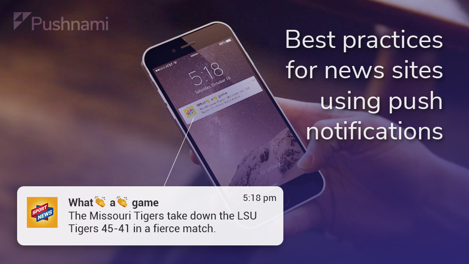 Push notification best practices for news and media sites