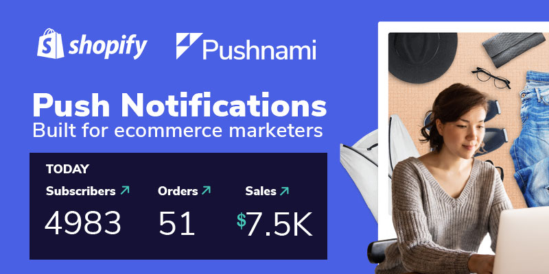 Web push notifications for shopify